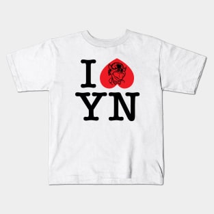 I Heart Yew Nork-Black Text Kids T-Shirt